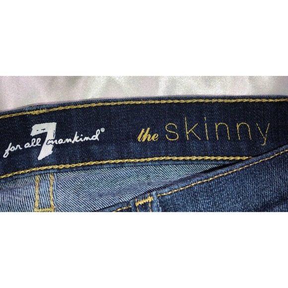 7 For All Mankind The Skinny Denim Jeans Size 26 Pants - Picture 8 of 10